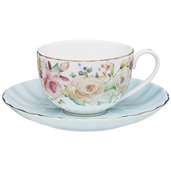 ЧАЙНЫЙ НАБОР LEFARD  "ВРЕМЕНА ГОДА" 4 ПР. НА 2 ПЕР. 280 МЛ ГОЛУБОЙ-ЖЕЛТЫЙ (КОР=12НАБ.)