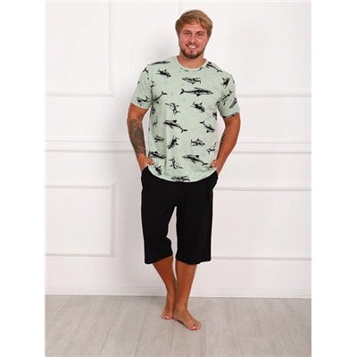 Пижама мужская Рипстер / зеленый