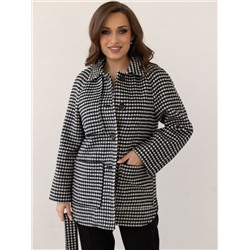 Пальто женское демисезонное 25010 (черно-белый)