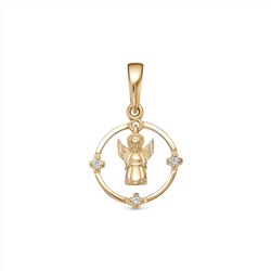 Подвеска с фианитом позолоченная серебро 925*