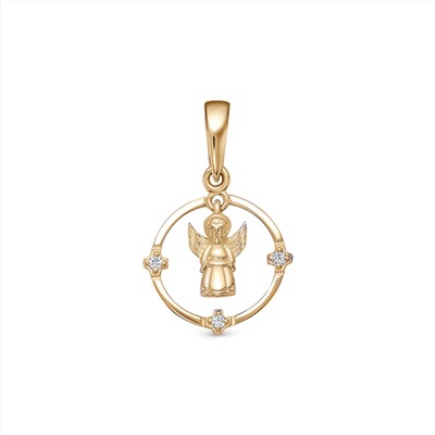 Подвеска с фианитом позолоченная серебро 925*