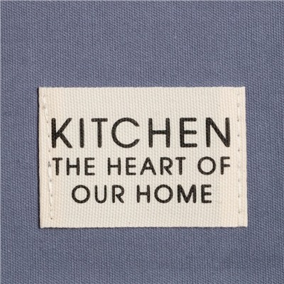 Полотенце Этель Kitchen 40х73 см, цвет синий, 100% хлопок, саржа 220 г/м2