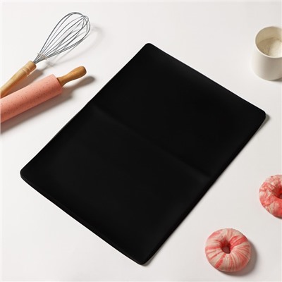 Противень для духовки Доляна «Криспи», силикон, 40×30 см, чёрный