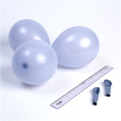 Шар латексный 5“, пастель, набор 100шт, цвет светло-серый  ( light grey)