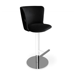 Стул барный SHT-ST36/S128
                        ночное затмение / хром / белый муар