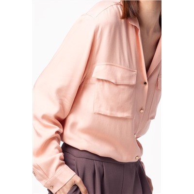 Блузка из вискозы в рубчик.