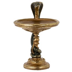 Фигурка декоративная "Змея с блюдом", D 20 см, L20 W21 H30 см