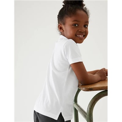2pk Girls' Slim Fit School Polo Shirts (2-16 Yrs)