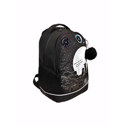 Рюкзак школьный, 38×28×18 см, Grizzly, эргономичная спинка, чёрный, RG-563-7_1