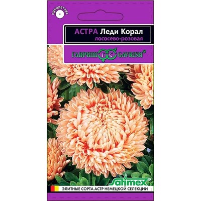 Семена Астра Леди Корал Лососево-розовая, арт.: 5292