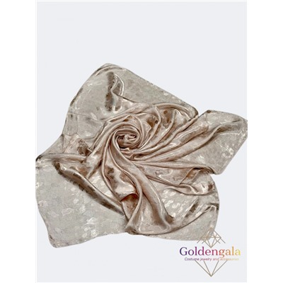 Платок однотонный из натурального шелка нежно-персиковый Арт В1051/22