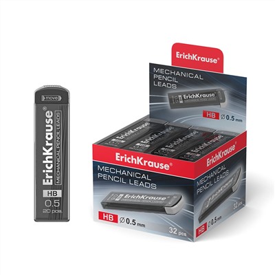 Грифели 0.5мм HB ErichKrause® MEGAPOLIS Concept в футляре по 20шт 20345/32/Китай Подробнее