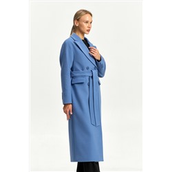 Пальто женское демисезонное 26102 (серо-голубой)