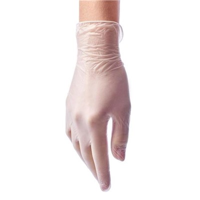 Перчатки Benovy (Saf&ty), виниловые, размер M, 50 пар, прозрачные