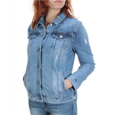 TB105 BLUE Куртка джинсовая женская (95% хлопок, 5% стрейч)