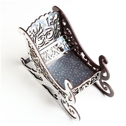 Конфетница «Новогодние сани серебро», 20×14×10 см