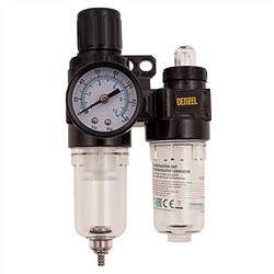 Блок подготовки воздуха регулятор-фильтр-лубрикатор FLR1500, 10 бар, 1500 л/мин, 1/4" Denzel