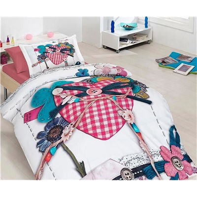 1 сп. Комплект Постельного Белья Сатин First Choice 3D Saten Cotton Collection