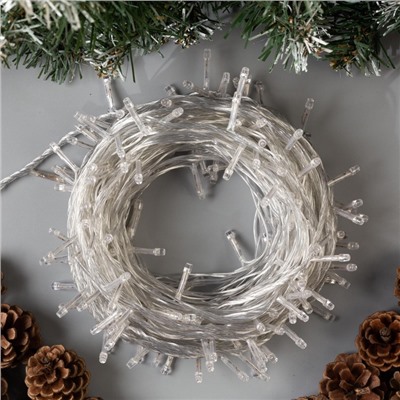 УЦЕНКА НИТЬ ECO. IP20, 20 м, Н.С. LED-200-220V, 8 режимов, КРАСНЫЙ