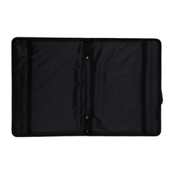 Папка для чертежей и рисунков для художников А3, 470 х 350 х 40 мм, с ручками, каркасная, текстильная, "Вдохновение" 1B31, карман, чёрная