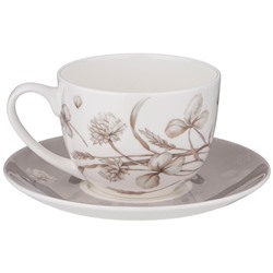 ЧАЙНЫЙ НАБОР LEFARD "WHITE FLOWER" НА 6ПЕР. 12ПР. 330МЛ СЕРЫЙ  (КОР=4НАБ.)