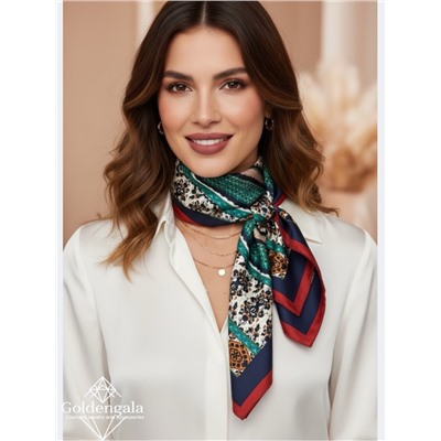 Косынка шелковая с принтом Арт 25183/011