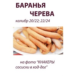 Баранья черева, калибр 22/24 мм