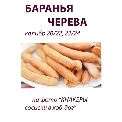 Баранья черева, калибр 22/24 мм
