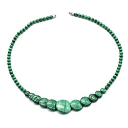 Колье из малахита натурального, 46см
