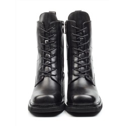 SE21W-2A BLACK Ботинки зимние женские (натуральная кожа, натуральный мех)