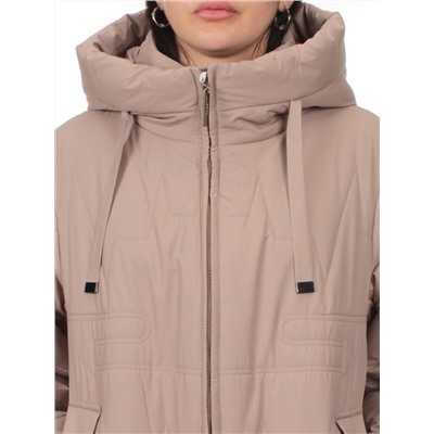 1073 DK. BEIGE Пальто зимнее облегченное женское (холлофайбер 150 гр.)