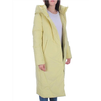 22339 YELLOW Пальто стеганое зимнее женское (200 гр. холлофайбера)