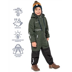 Комбинезон утепленный для мальчика NIKASTYLE 8м1624 хаки черный Nikastyle