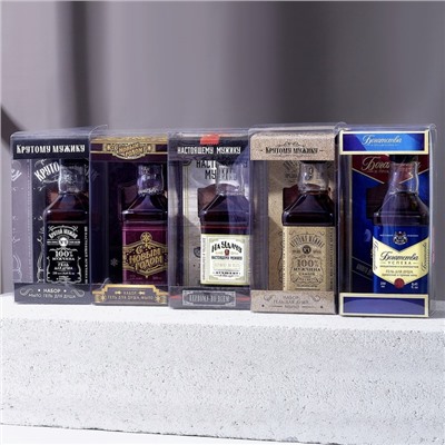 Подарочный набор новогодний мужской «С Новым годом!», гель для душа виски 250 мл и мыло для рук 80 г, Чистое счастье