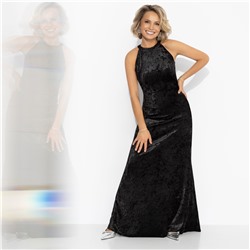 Платье из бархата, Без границ (черное)