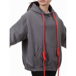 2226 DK. GRAY Толстовка женская (85% хлопок, 10% полиэстер, 5% спандекс)