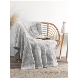 Плед «Этель» Cotton 150×240 см, серый, хлопок100%