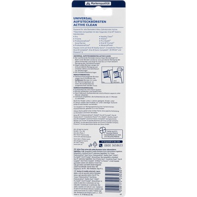 Dontodent Aufsteckbürsten Active Clean Насадки для электрической зубной щетки Active Clean, 4 шт