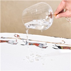 СКАТЕРТЬ ОВАЛЬНАЯ "PASSAGE"140Х300СМ ,БЕЛЫЙ, 100% ХЛОПОК,ТВИЛ, ПРОПИТКА