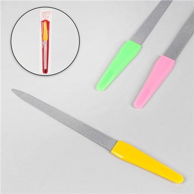 Пилка металлическая для ногтей, 17 см, в чехле, МИКС