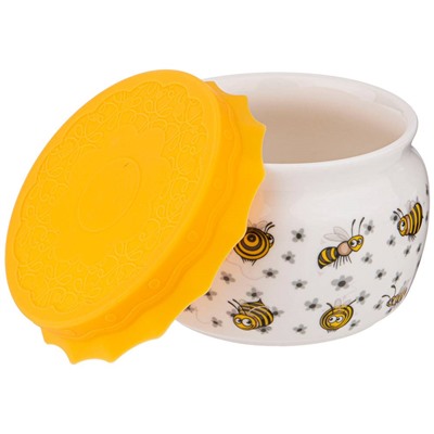 БАНКА С СИЛИКОНОВОЙ КРЫШКОЙ "ПЧЕЛЫ" 500 МЛ (КОР=24ШТ.)