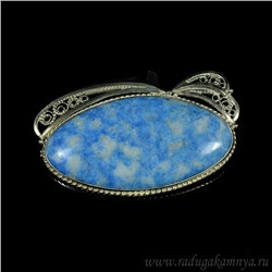 Брошь лазурит "Овал" 65*36мм.