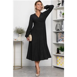 Платье трикотажное Эхо лета (черное) П14366-1М