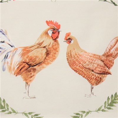 Полотенце Этель Hen love 40×73 см, 100% хлопок, саржа 190 г/м²