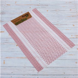 Салфетка на стол 45*30см плетеная "HOME" розовый