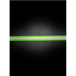 Светоотражающая лента-стропа, 10 мм, 5±1 м, салатовая