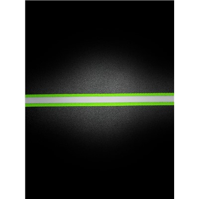 Светоотражающая лента-стропа, 10 мм, 5±1 м, салатовая