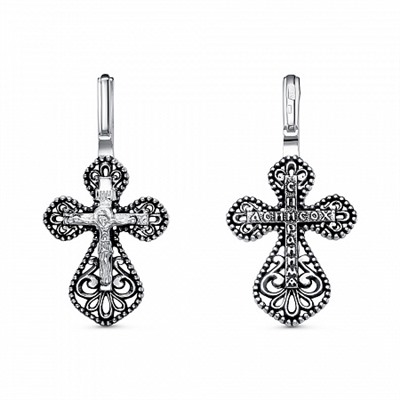 Крест из серебра литье частичное чернение