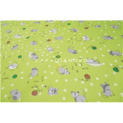 КПБ Котики на зелёном яселька