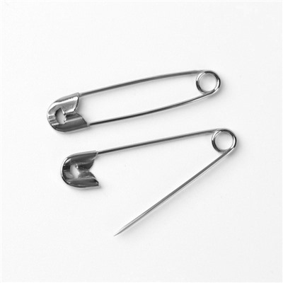 Булавки английские, 35 мм, 10 шт., цвет никель